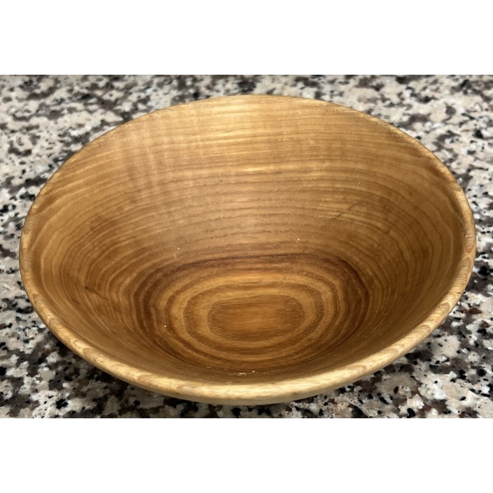 Hand Turned Ash Wood Bowl Signed Charles Winsell